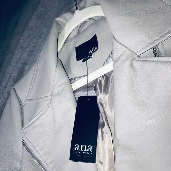 Grey Faux Leather Jacket - Picture 7 of 8